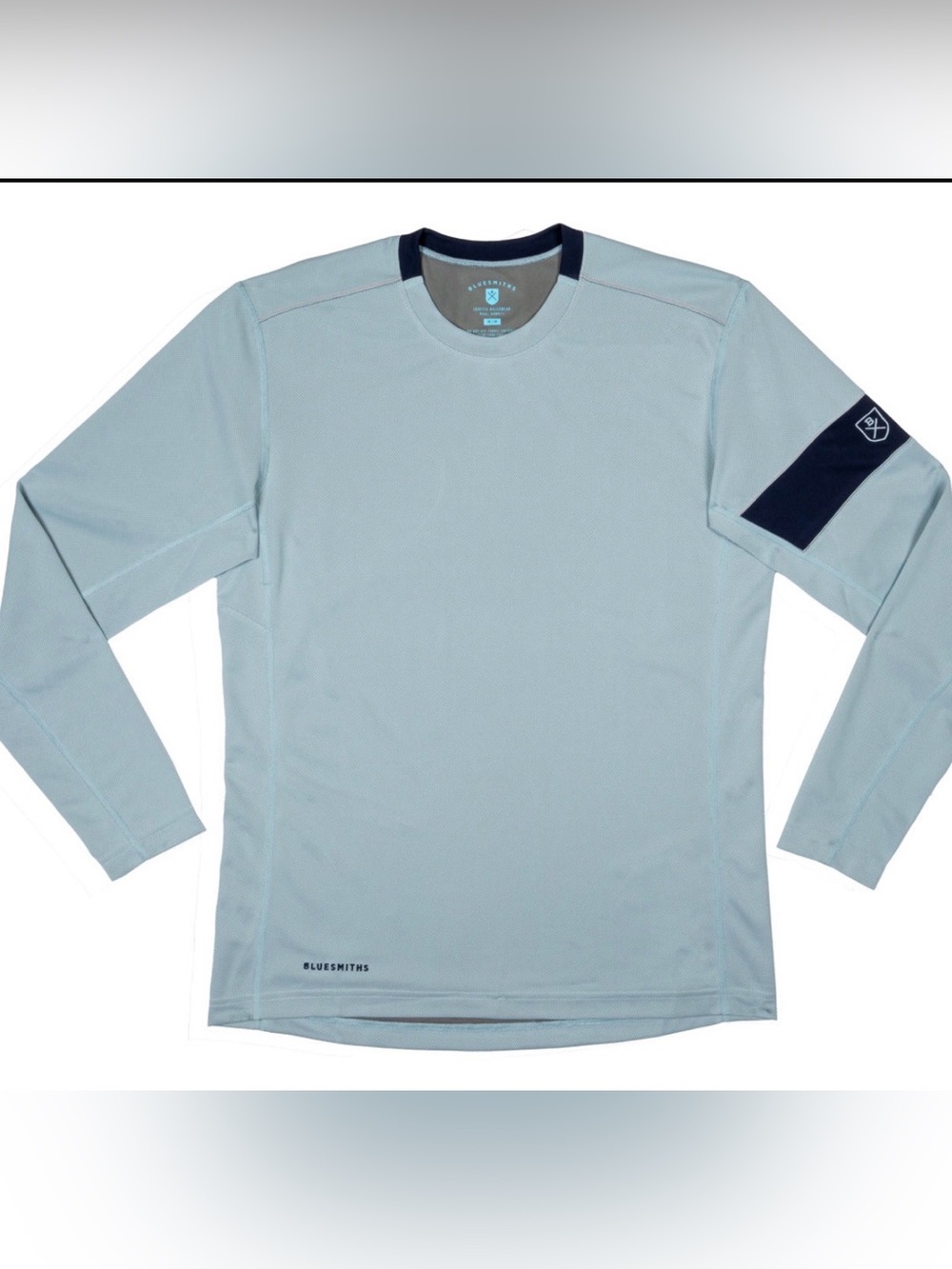 Bluesmiths The Kanaha Hydrophobic Blue Long Sleeve Shirt Mens XXL Performance